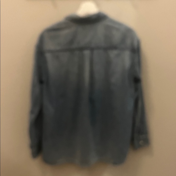 Madewell Blue Casual Button Down Shirt - Picture 5 of 8